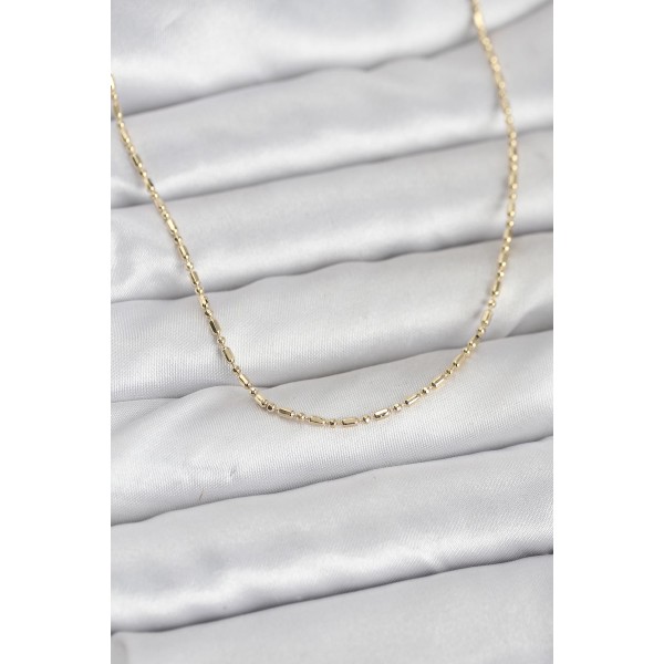 CM 14K Gold Renk Zincirli 60 cm Kadın Kolye - TJ-BKO10938