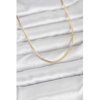 CM 14K Gold Renk Kare Zincirli Model 60 cm Kadın Kolye TJ-BKO10941