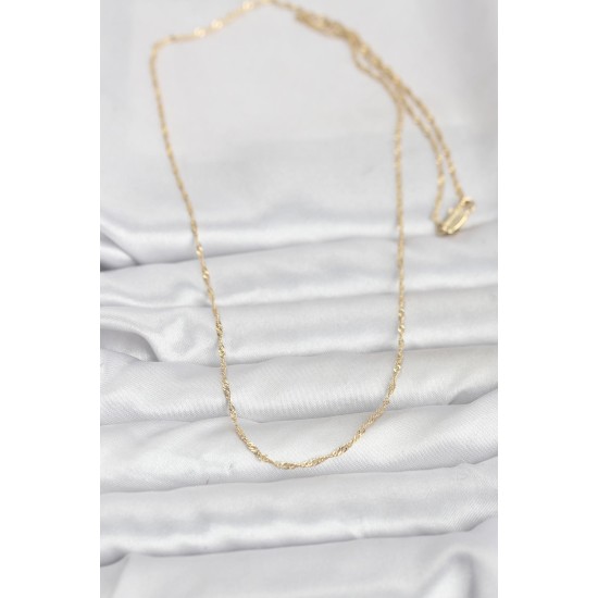 CM 14K Gold Renk Burgu Model 60 cm Kadın Kolye - TJ-BKO10942