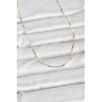 CM 14K Gold Renk Çubuk Kesme Zincir Model 60 cm Kadın Kolye TJ-BKO10945