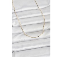 CM 14K Gold Renk Çubuk Kesme Zincir Model 60 cm Kadın Kolye - TJ-BKO10945