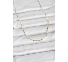 CM 14K Gold Renk Çubuk Kesme Zincir Model 60 cm Kadın Kolye - TJ-BKO10945