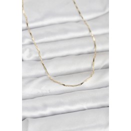 CM 14K Gold Renk Çubuk Kesme Zincir Model 60 cm Kadın Kolye TJ-BKO10945