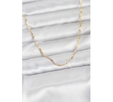 CM 14K Gold Renk Yassı Zincir Model 60 cm Kadın Kolye - TJ-BKO10946