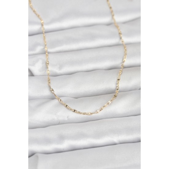 CM 14K Gold Renk Gemici Zincir Model 60 cm Kadın Kolye - TJ-BKO10947