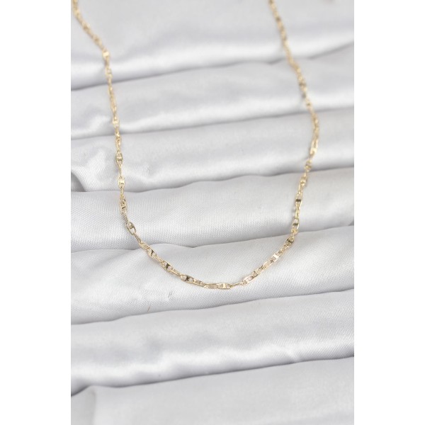 CM 14K Gold Renk Gemici Zincir Model 60 cm Kadın Kolye - TJ-BKO10947