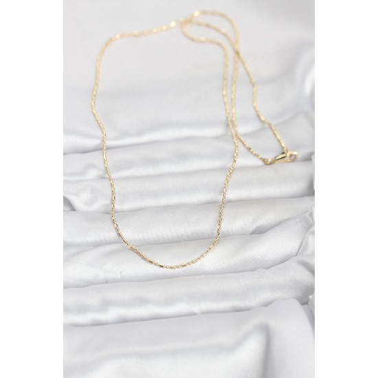 CM 14K Gold Renk Parçalı Topçuk Model 60 cm Kadın Kolye - TJ-BKO10948