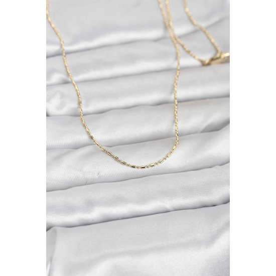 CM 14K Gold Renk Parçalı Topçuk Model 60 cm Kadın Kolye - TJ-BKO10948