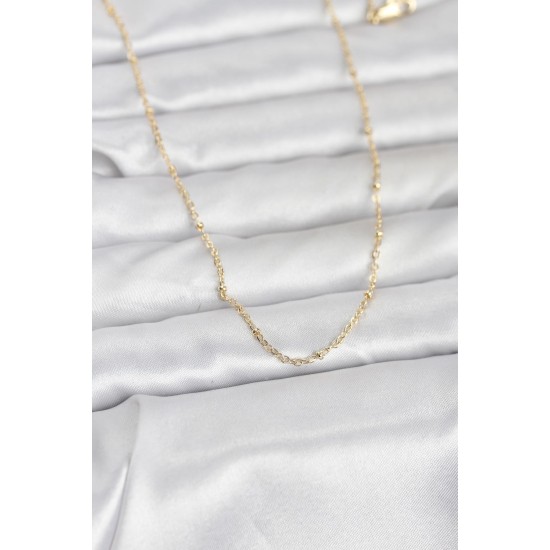 CM 14K Gold Renk Burgu Model 60 cm Kadın Kolye - TJ-BKO10950