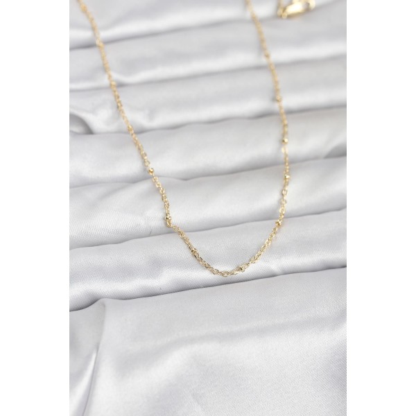 CM 14K Gold Renk Burgu Model 60 cm Kadın Kolye - TJ-BKO10950