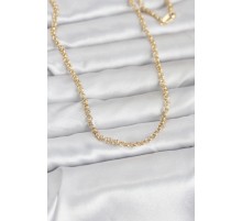 CM 14K Gold Renk Halka Zincir Model 60 cm Kadın Kolye - TJ-BKO10951