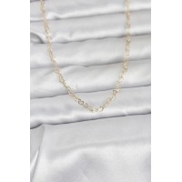 CM 14K Gold Renk Kalp Zincirli 60 cm Kadın Kolye TJ-BKO10953