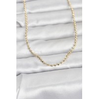 CM 14K Gold Renk Top Zincirli Model 60 cm Kadın Kolye TJ-BKO10958
