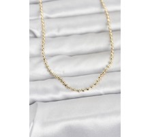 CM 14K Gold Renk Top Zincirli Model 60 cm Kadın Kolye - TJ-BKO10958