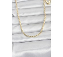 CM 14K Gold Renk Burgu Model Zincirli 60 cm Kadın Kolye - TJ-BKO10959