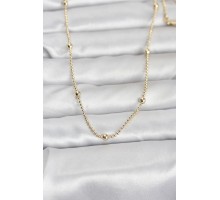 CM 14K Gold Renk Top Zincir 60 cm Kadın Kolye - TJ-BKO10960