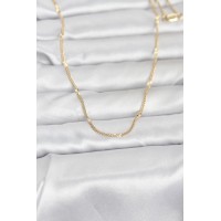 CM 14K Gold Renk Lazer Puntalı Model 60 cm Kadın Kolye TJ-BKO10961