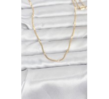 CM 14K Gold Renk Lazer Puntalı Model 60 cm Kadın Kolye - TJ-BKO10961