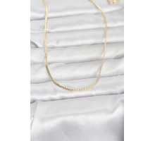 CM 14K Gold Renk Yassı Zincir Model 60 cm Kadın Kolye - TJ-BKO10965