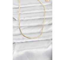 CM 14K Gold Renk Yassı Zincir Model 60 cm Kadın Kolye - TJ-BKO10965