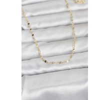 CM 14K Gold Renk Yassı Gemici Zincir Model 60 cm Kadın Kolye - TJ-BKO10967