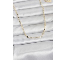 CM 14K Gold Renk Yassı Gemici Zincir Model 60 cm Kadın Kolye - TJ-BKO10967