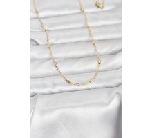 CM 14K Gold Renk Bar Zincir Model 60 cm Kadın Kolye - TJ-BKO10973