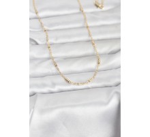 CM 14K Gold Renk Bar Zincir Model 60 cm Kadın Kolye - TJ-BKO10973