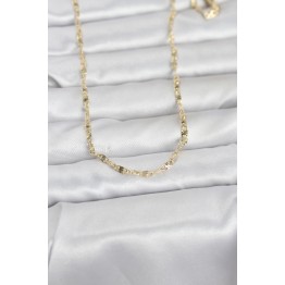CM 14K Gold Renk Lazerli Gemici Zincir Model 60 cm Kadın Kolye TJ-BKO10974