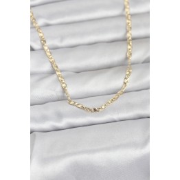 CM 14K Gold Renk Lazer Zincirli Model 60 cm Kadın Kolye TJ-BKO10976