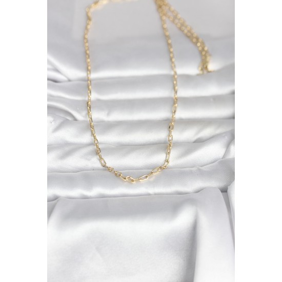 CM 14K Gold Renk Ataç Zincir Model 60 cm Kadın Kolye - TJ-BKO10979