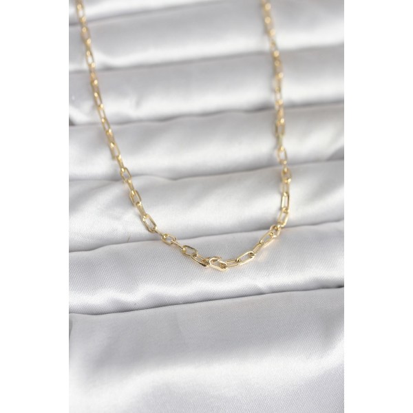 CM 14K Gold Renk Ataç Zincir Model 60 cm Kadın Kolye - TJ-BKO10979