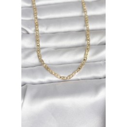CM 14K Gold Renk Lazer Kesim Zincirli Model 60 cm Kadın Kolye TJ-BKO10981