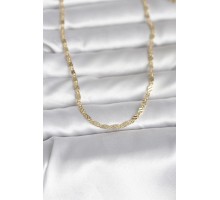 CM 14K Gold Renk Çizgi Lazer Model 60 cm Kadın Kolye - TJ-BKO10982