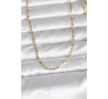 CM 14K Gold Renk Yassı Zincir Model 60 cm Kadın Kolye - TJ-BKO10984