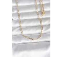 CM 14K Gold Renk Ataç Zincirli Model 60 cm Kadın Kolye - TJ-BKO10985