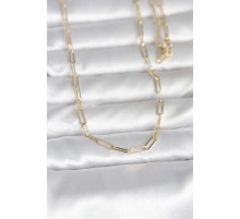 CM 14K Gold Renk Ataç Zincirli Model 60 cm Kadın Kolye - TJ-BKO10985