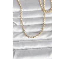 CM 14K Gold Renk Top Zincirli Model 60 cm Kadın Kolye - TJ-BKO10987