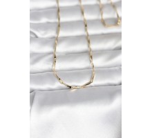 CM 14K Gold Renk Kesme Çubuk Zincirli Model 60 cm Kadın Kolye - TJ-BKO10988