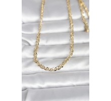 CM 14K Gold Renk Yassı Oval Zincirli Model 60 cm Kadın Kolye - TJ-BKO10989