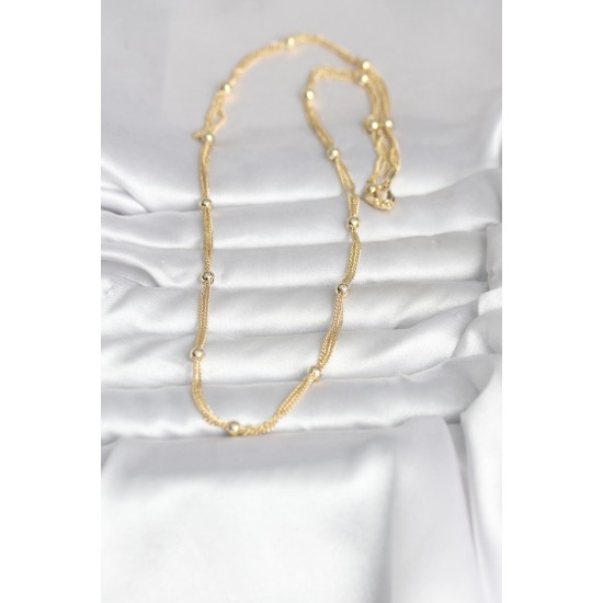 CM 14K Gold Renk Topçuk Model 60 cm Kadın Kolye - TJ-BKO10992