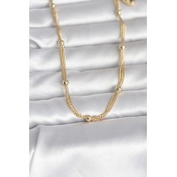 CM 14K Gold Renk Topçuk Model 60 cm Kadın Kolye TJ-BKO10992
