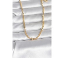 CM 14K Gold Renk Topçuk Model 60 cm Kadın Kolye - TJ-BKO10992