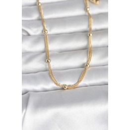 CM 14K Gold Renk Topçuk Model 60 cm Kadın Kolye TJ-BKO10992
