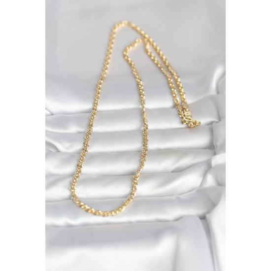 CM 14K Gold Renk Zincir Model 60 cm Kadın Kolye - TJ-BKO10993