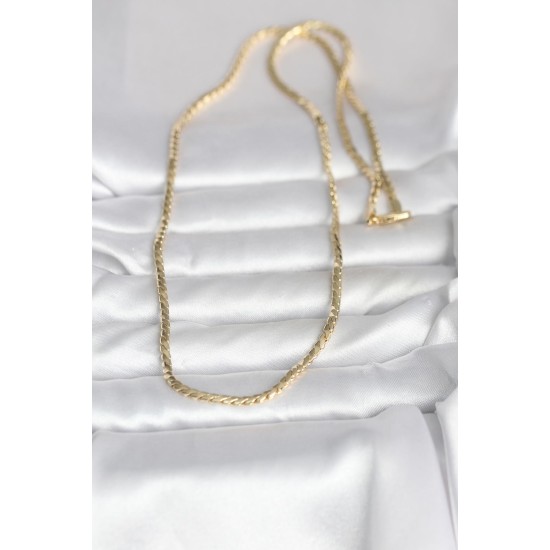 CM 14K Gold Renk Yassı Model 60 cm Kadın Kolye - TJ-BKO10994