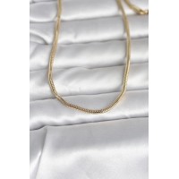 CM 14K Gold Renk Yılan Zincir Model 60 cm Kadın Kolye TJ-BKO10995