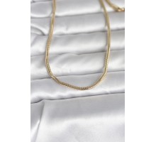 CM 14K Gold Renk Yılan Zincir Model 60 cm Kadın Kolye - TJ-BKO10995