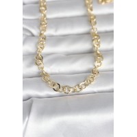 CM 14K Gold Renk Kalın Halka Zincirli 60 cm Kadın Kolye TJ-BKO10999