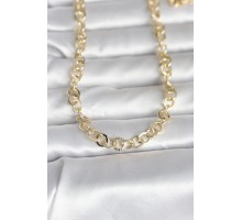 CM 14K Gold Renk Kalın Halka Zincirli 60 cm Kadın Kolye - TJ-BKO10999